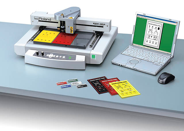2009 Roland introduces the EGX-30A desktop engraver for entry level engraving.
