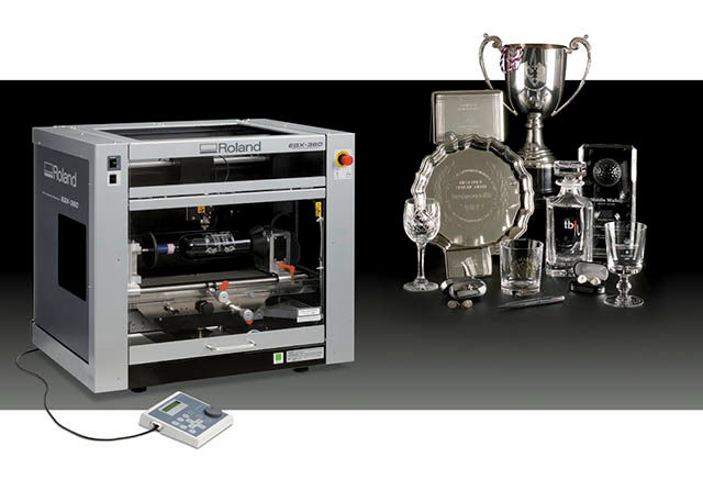 2009 Roland expands its line of engraving solutions with the new and EGX-360 rotary gift engraver.