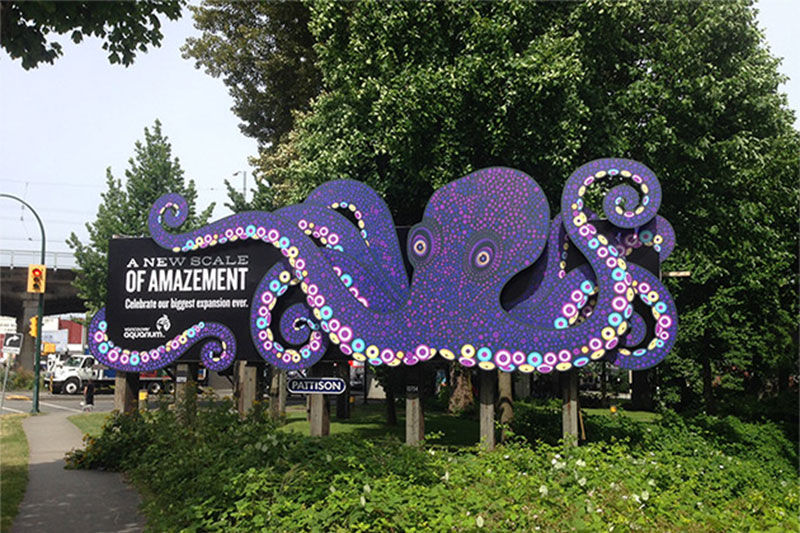 SignCo of Vancouver, British Columbia. 3D billboard for Vancouver Aquarium