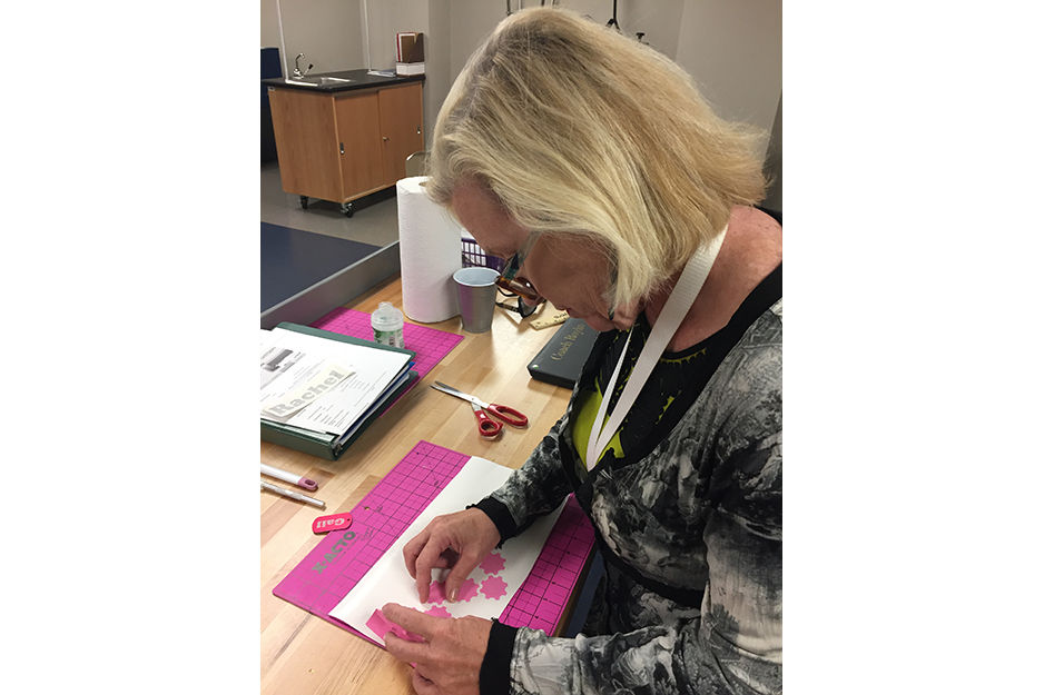 Rachel Legerski of Willoughby-Eastlake's School of Innovation work on a project in their Fab Lab