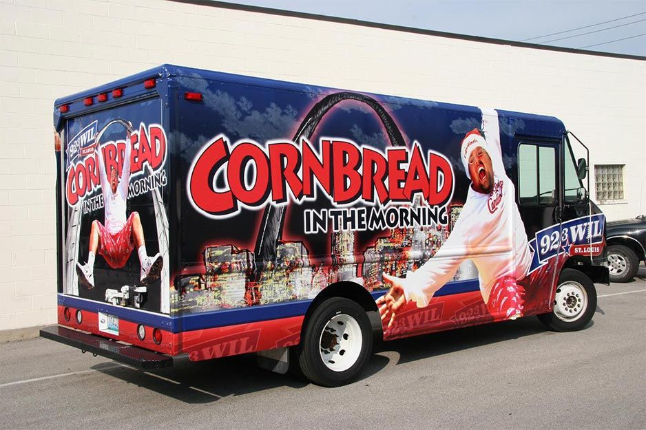 ADgraphix 92.3 WIL Cornbread morning show vehicle wrap