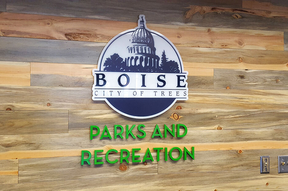 Advanced Sign used its Roland DG printers to produce this wall sign for Boise Parks and Recreation