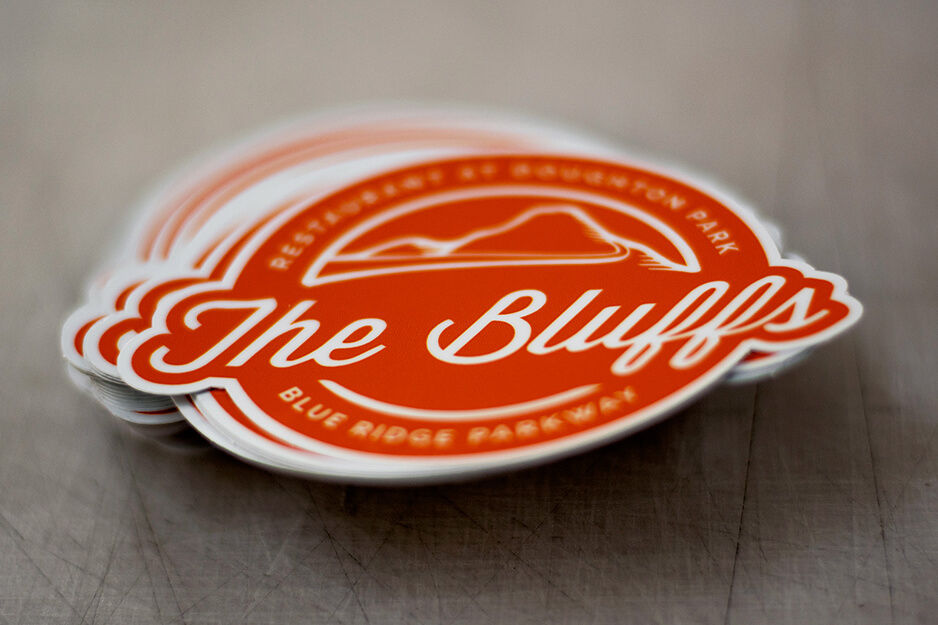 Asheville Color and Imaging prints and cuts colorful stickers like these on its Roland DG TrueVIS VG2-540 digital printer.