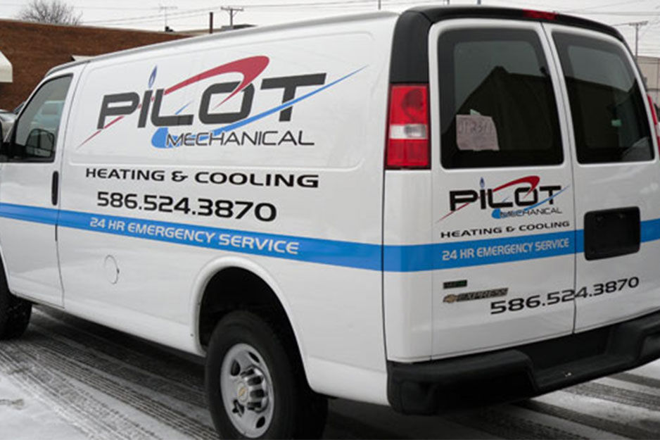 City Graphics VersaCAMM VS vehicle signage for Pilot Mechanical