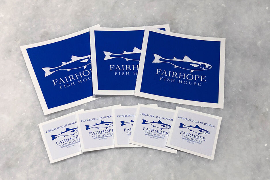 Decal Doodle produced these custom labels for a local business on its Roland DG TrueVIS VG2-540 digital printer/cutter.