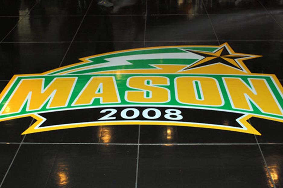 Dynamic Display Mason floor decal