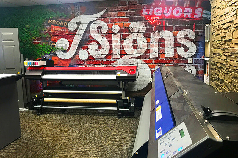 Image of J Signs production room with Roland DG printers