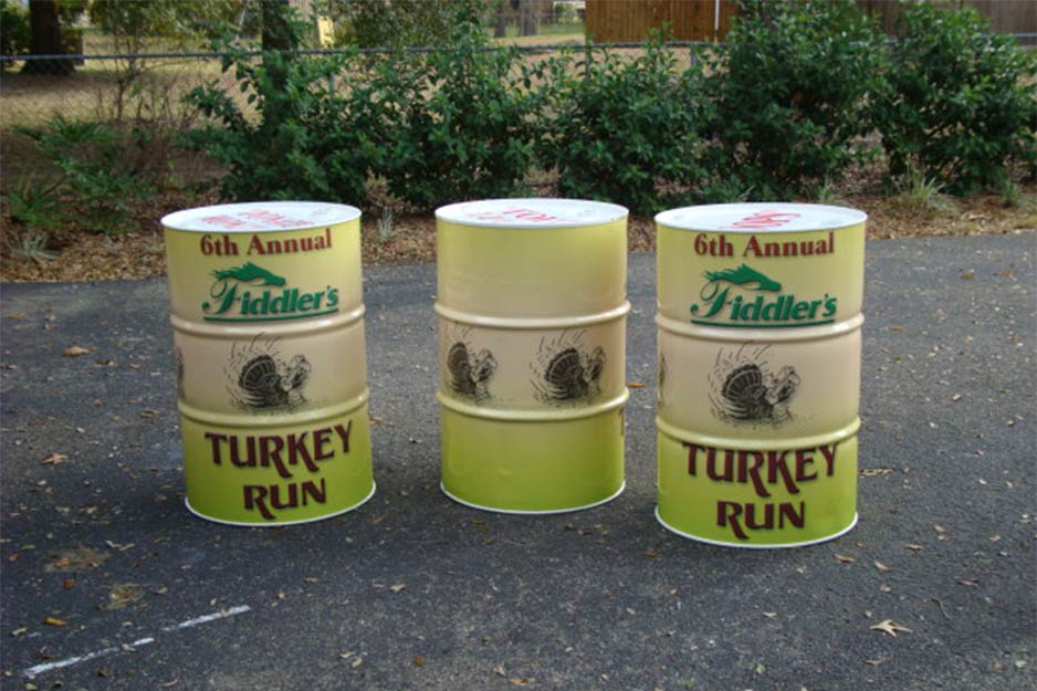 Ocala Auto Graphics VersaCAMM SP barrel wrap for 6th Annual Fiddler's Turkey Run