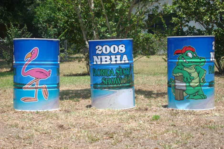 Ocala Auto Graphics VersaCAMM SP barrel wrap for 2008 NBHA Florida State Show