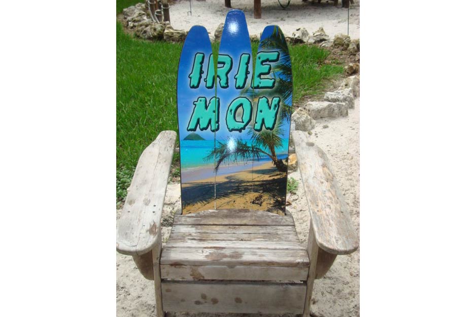 Ocala Auto Graphics VersaCAMM SP wood beach chair wrap