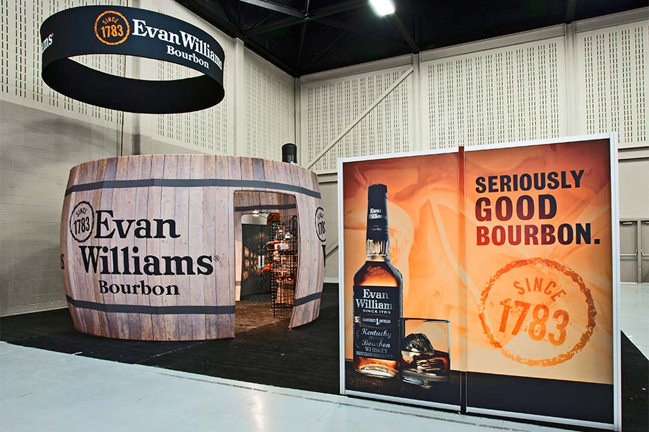 Orbus Exhibit & Display Group Evan Williams fabric barrel