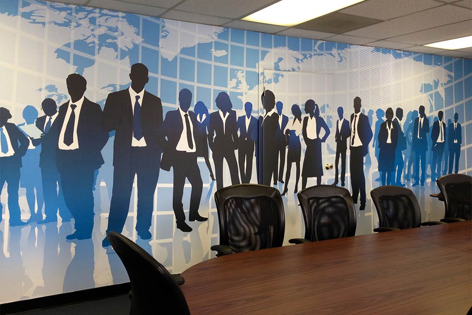 Presto Tape conference room wall