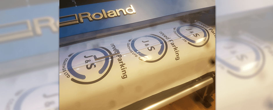 Printing reserved parking signs