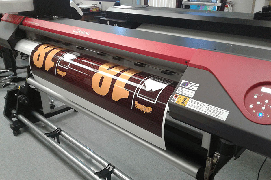 Vehicle graphic on Roland Printer