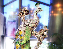 peacock statue