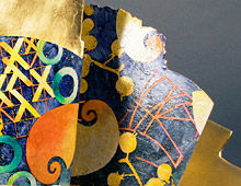 wrapped ceramic sculpture