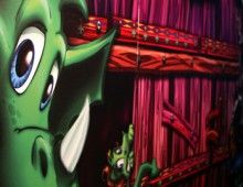 kids castle and wall mural