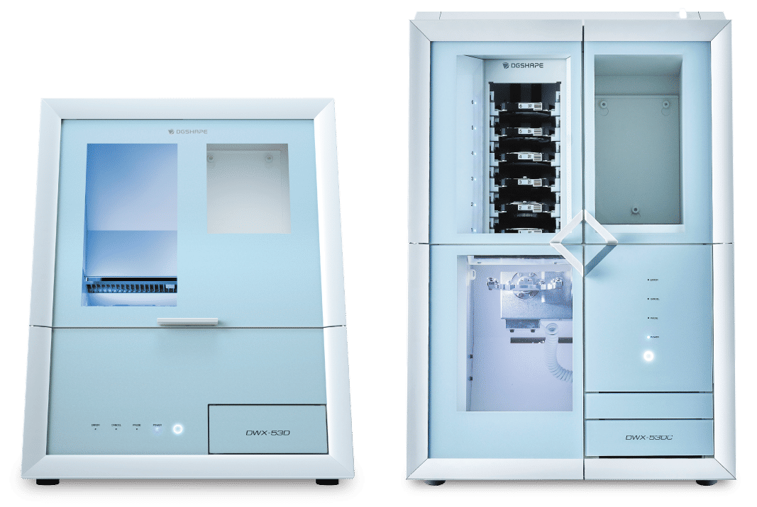 DGSHAPE DWX-53D and DWX-53DC dry milling machines