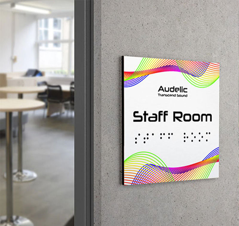 vbond application tactile signage