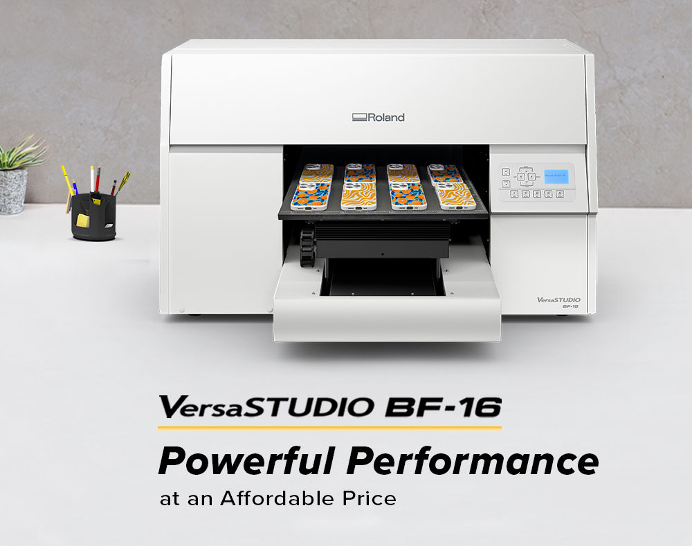 VersaSTUDIO BF-16 Desktop UV Flatbed Printer | Roland DGA