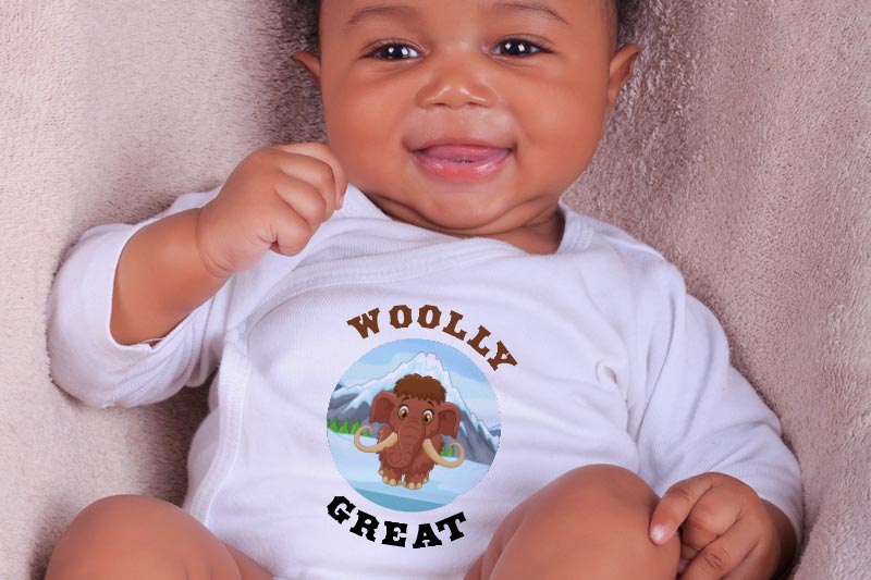 Sublimation onto infant clothing