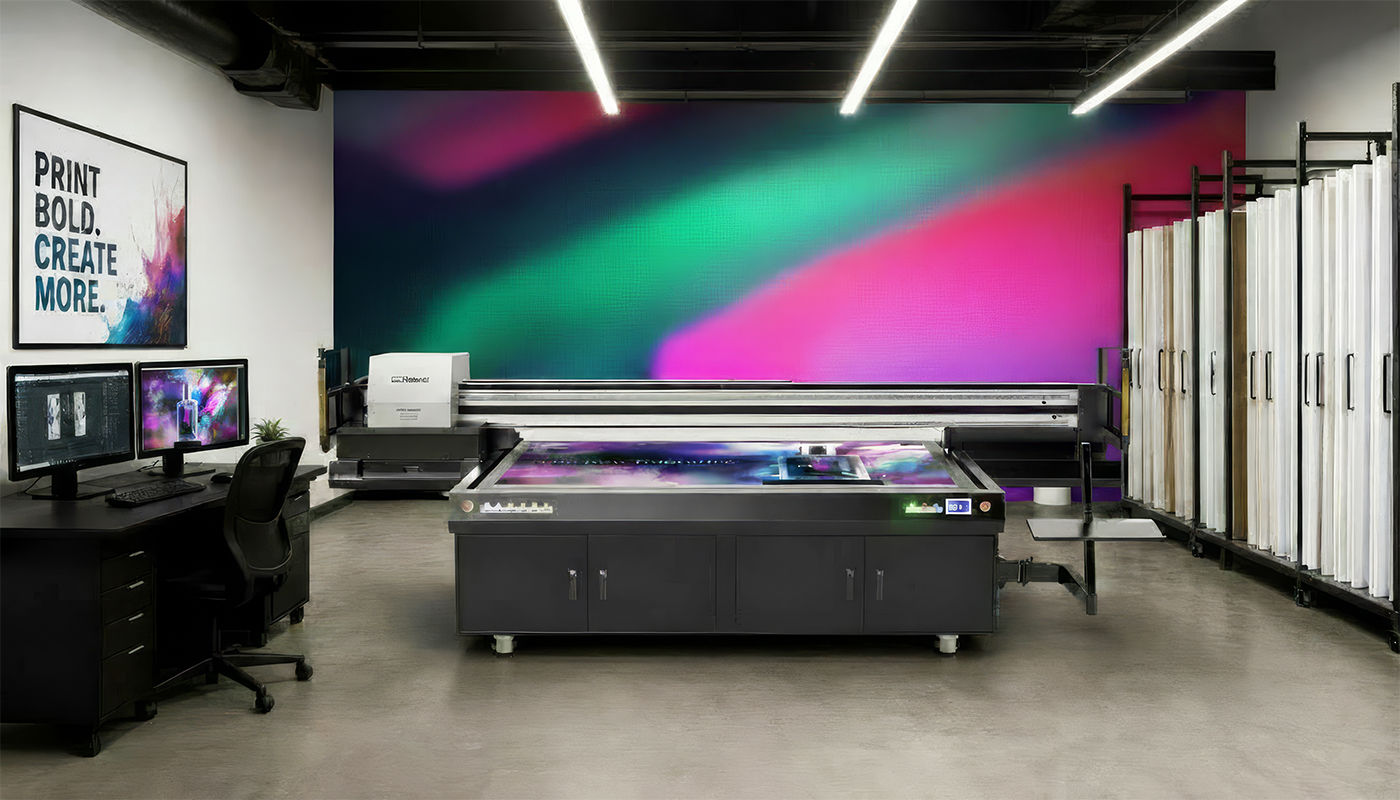 EU2-1000MF in shop 4x8 board printing application