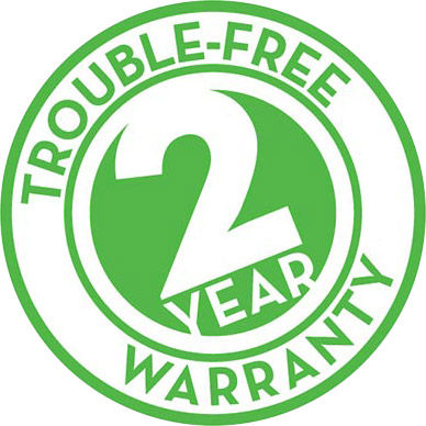 Trouble-Free 2 Year Warranty