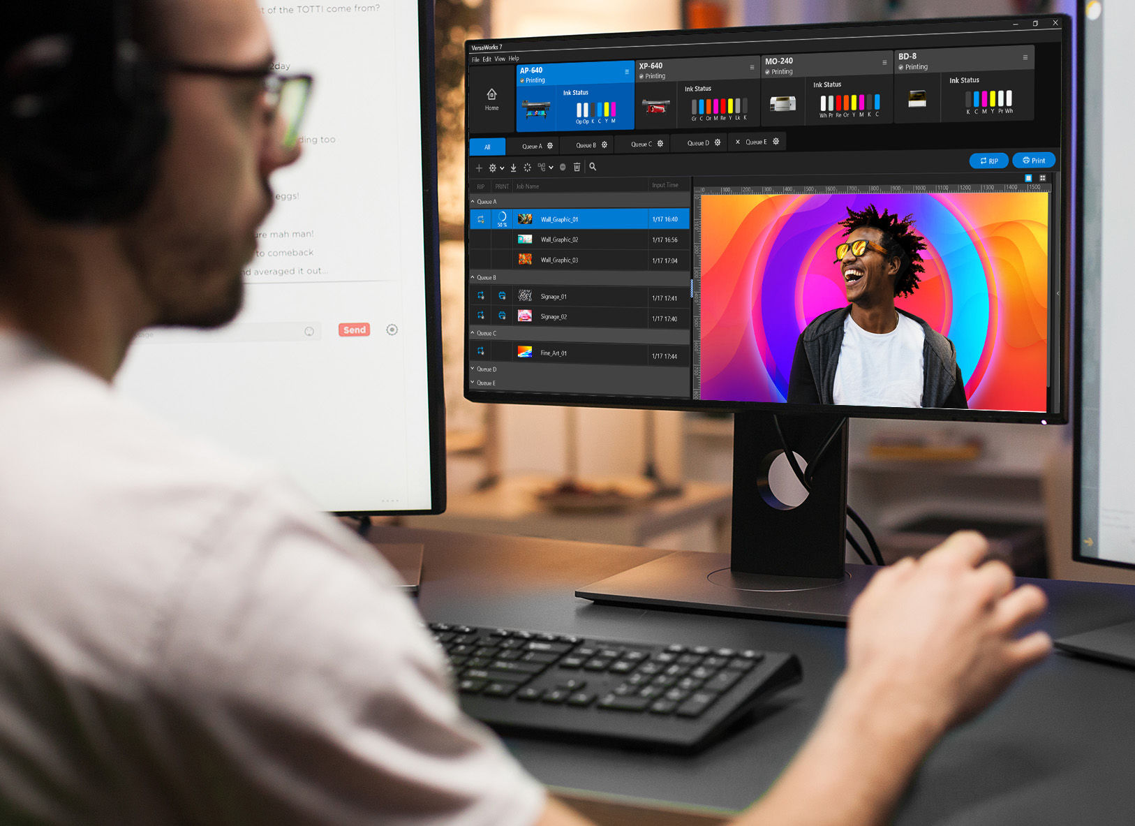 VersaWorks 6 con aplicación para las impresoras LG y MG
